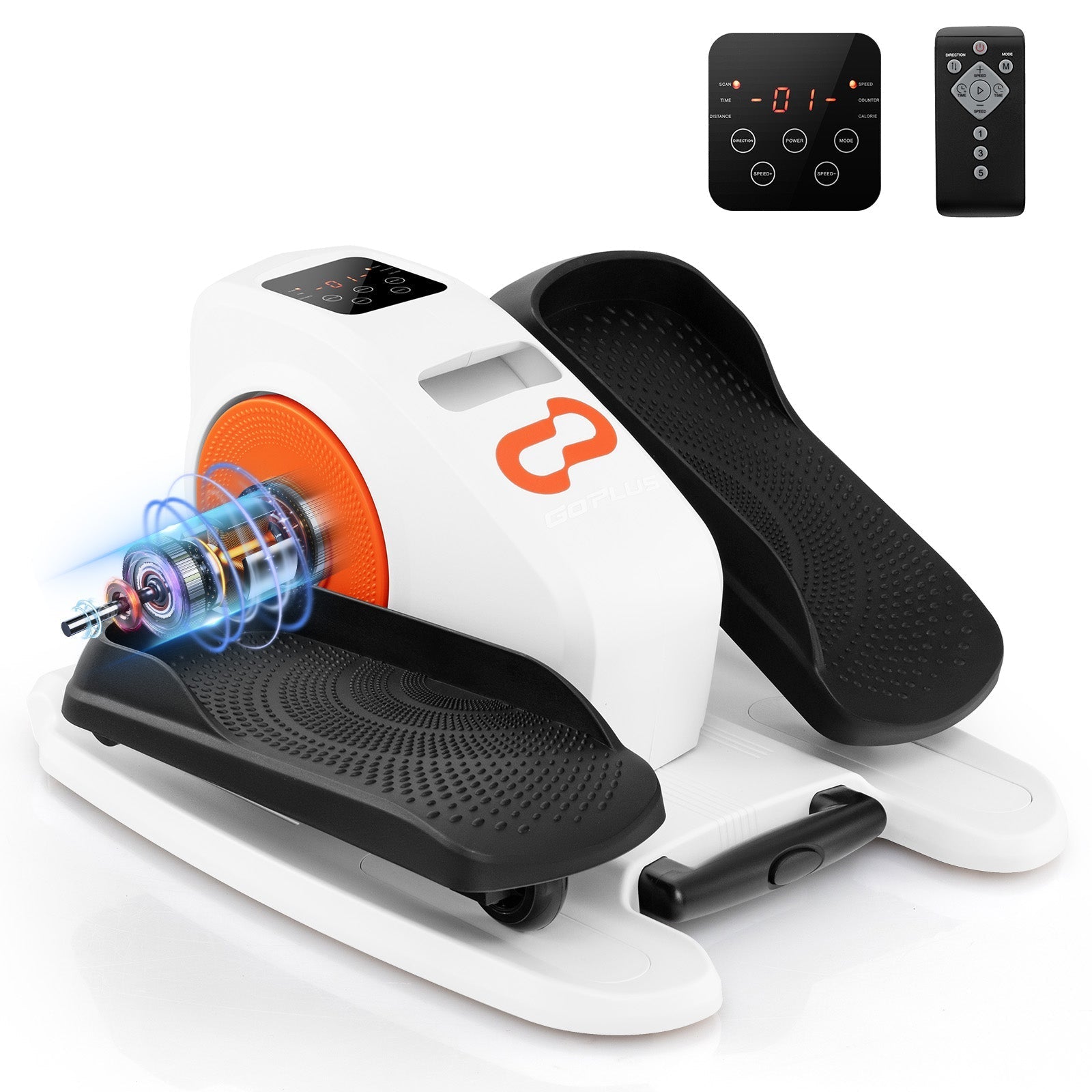 Under Desk Elliptical Machine with Display Monitor