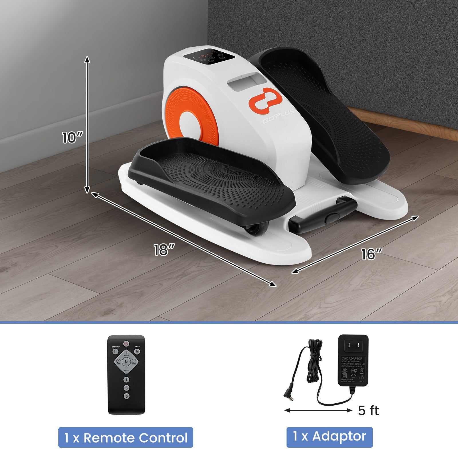 Under Desk Elliptical Machine with Display Monitor