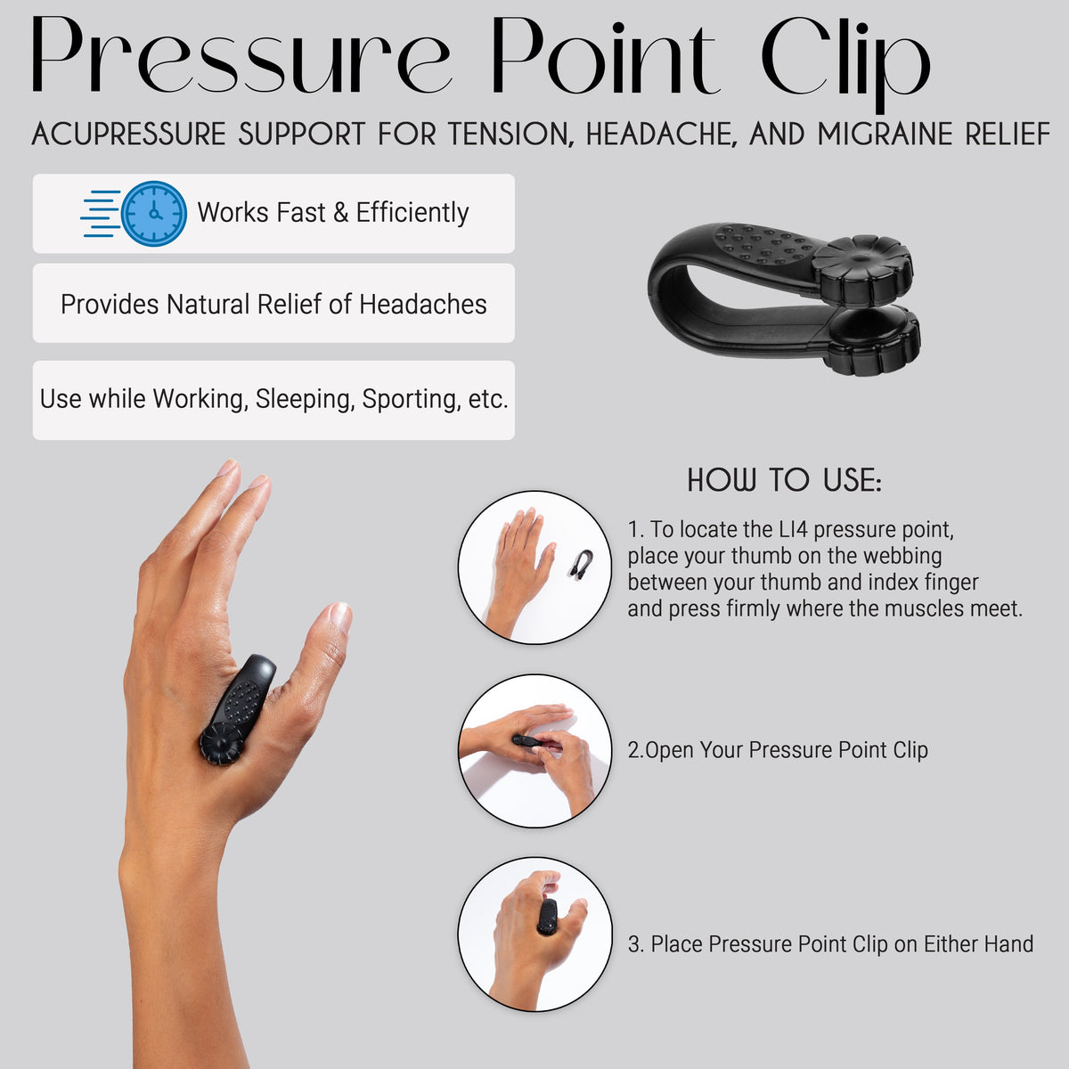 Rise Up and Recover - Migraine Relief 5pc Set (Incl. Headache Cap, Pressure Point Clip, Cooling Eye Masks, Neck Ice Pack Wrap) for Tension, Headaches, Stress, Hangover, Fatigue, Relaxation Self Care Gifts for Women & Men