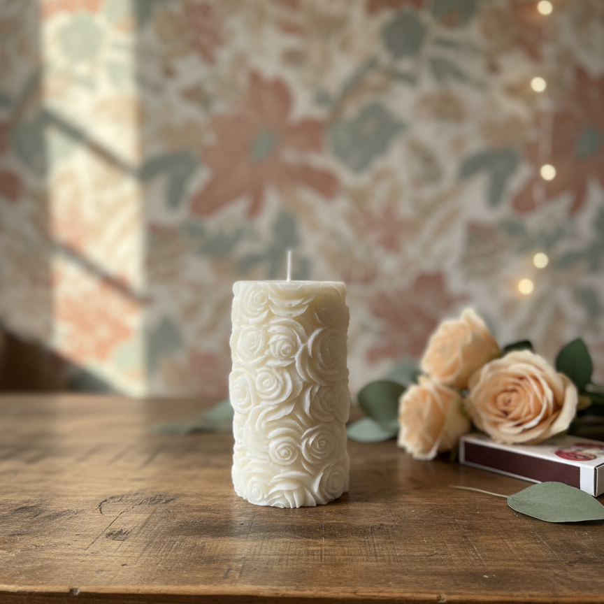 Botanical Rose Candle