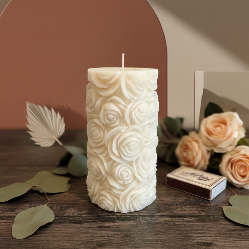 Botanical Rose Candle