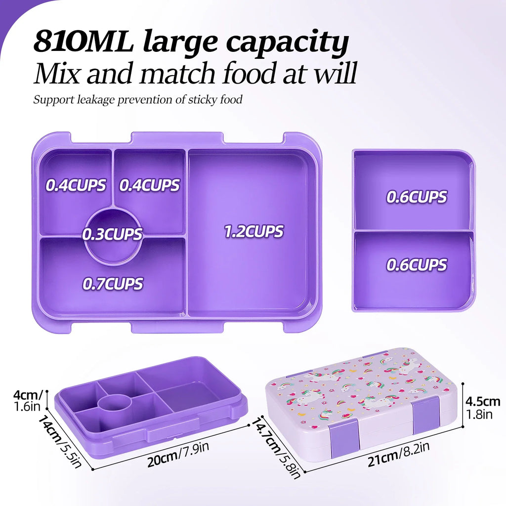 Adorable Kids Lunch Box Student Microwave Safe Travel Bento Box Halloween Container Portable Leak Proof Fruit Salad Bento Box