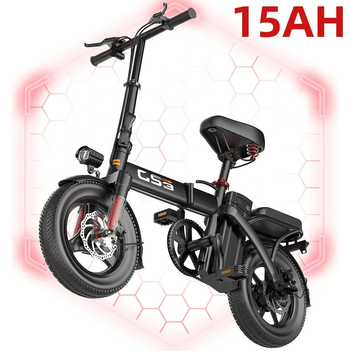 UPlee GS3 Lightweight Folding Electric Bike (500W, 48V)