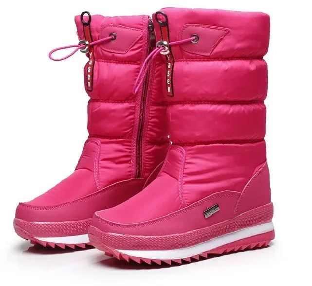 Women's Winter Boots – Thick Plush, Waterproof, Non-Slip