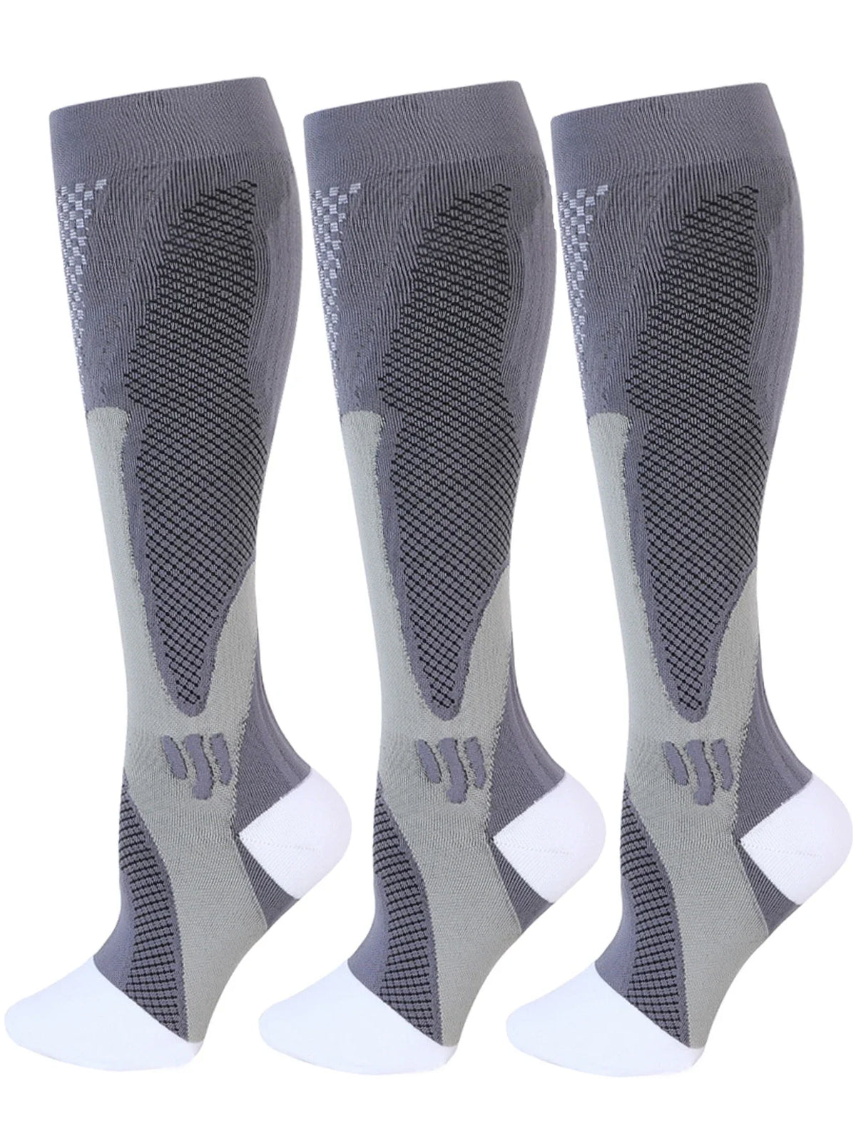 6Pairs Compression Socks 20-30mmHg High Stockings Men & Women Sports Marathon Cycling Football Varicose Veins EU35-45