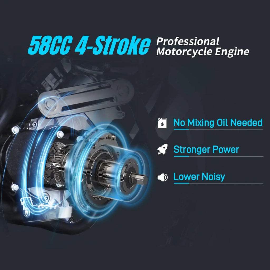 58cc Kids Dirt Bike - 4-Stroke Gas Powered Mini Pit Bike