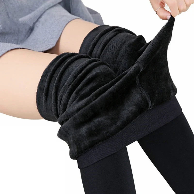 Women Winter Leggings – High Waist Warm Velvet Stretch Pants