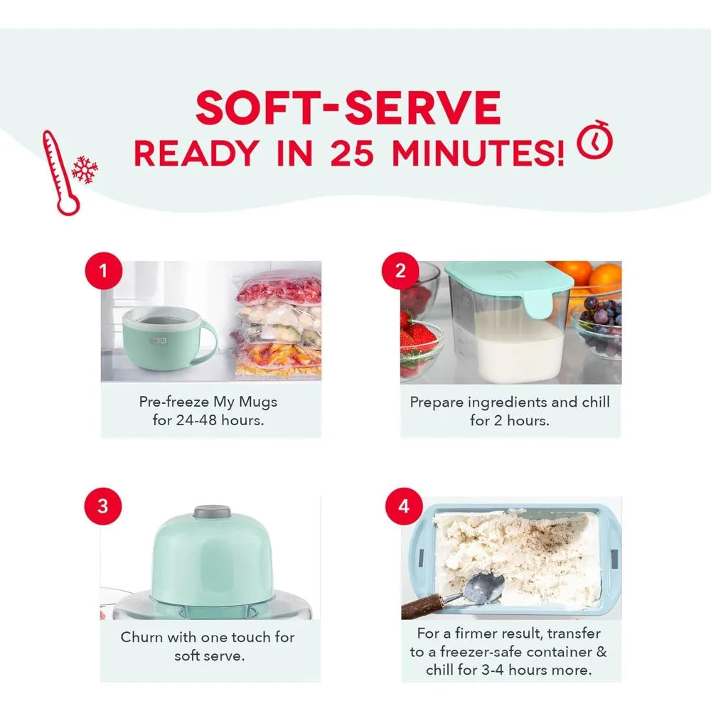 Single Serve Ice Cream Maker for Gelato Yogurt Sorbet Dessert