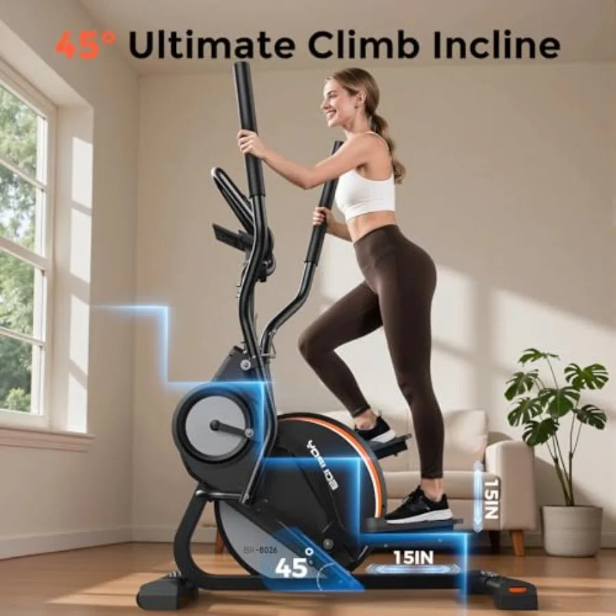 3-In-1 Elliptical Cardio Climber Stair Stepper For Home, Compact