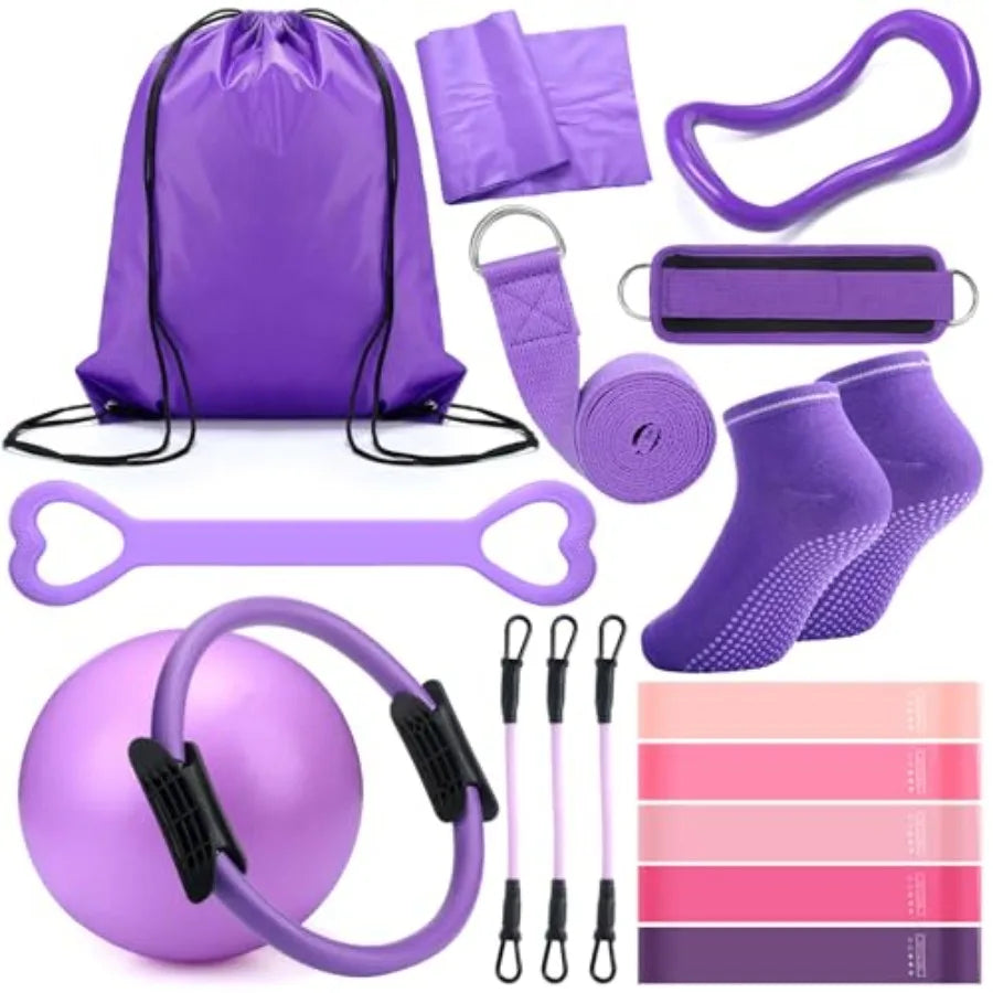 Pilates Ring & Exercise Ball Set Women's Workout Accessories