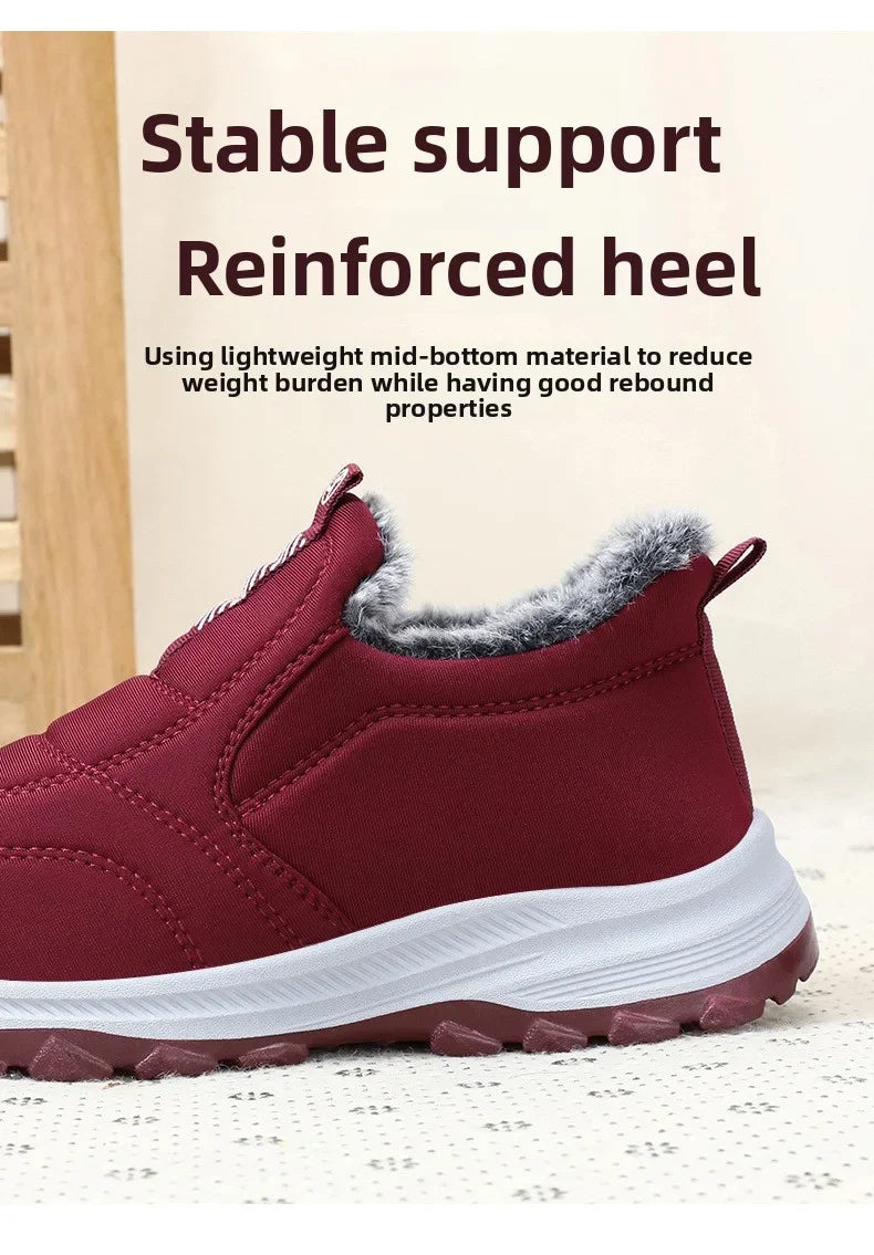 Women's Winter Snow Boots, Warm Lightweight Cotton, Non-Slip