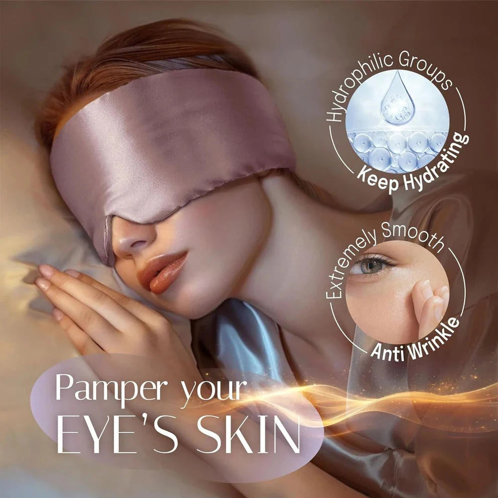 Mulberry Silk Sleeping Mask – Soft Padded Light-Blocking Eye Mask