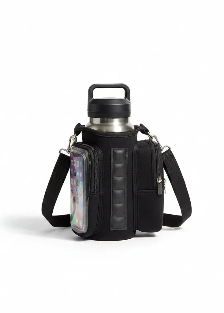 Magnetic Gym Water Bottle Holder for Phone & Keys