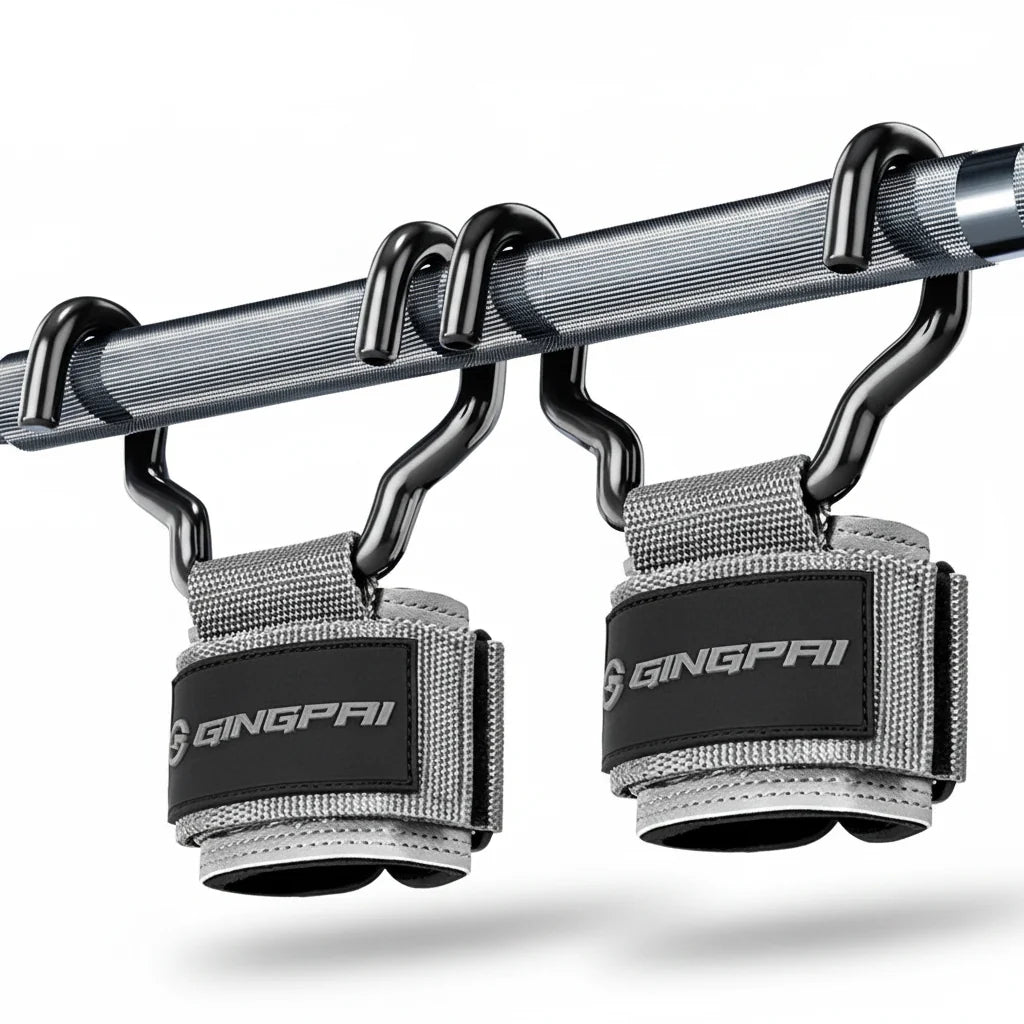 Weight Lifting Hooks with Wrist Wraps Gym Grip Straps