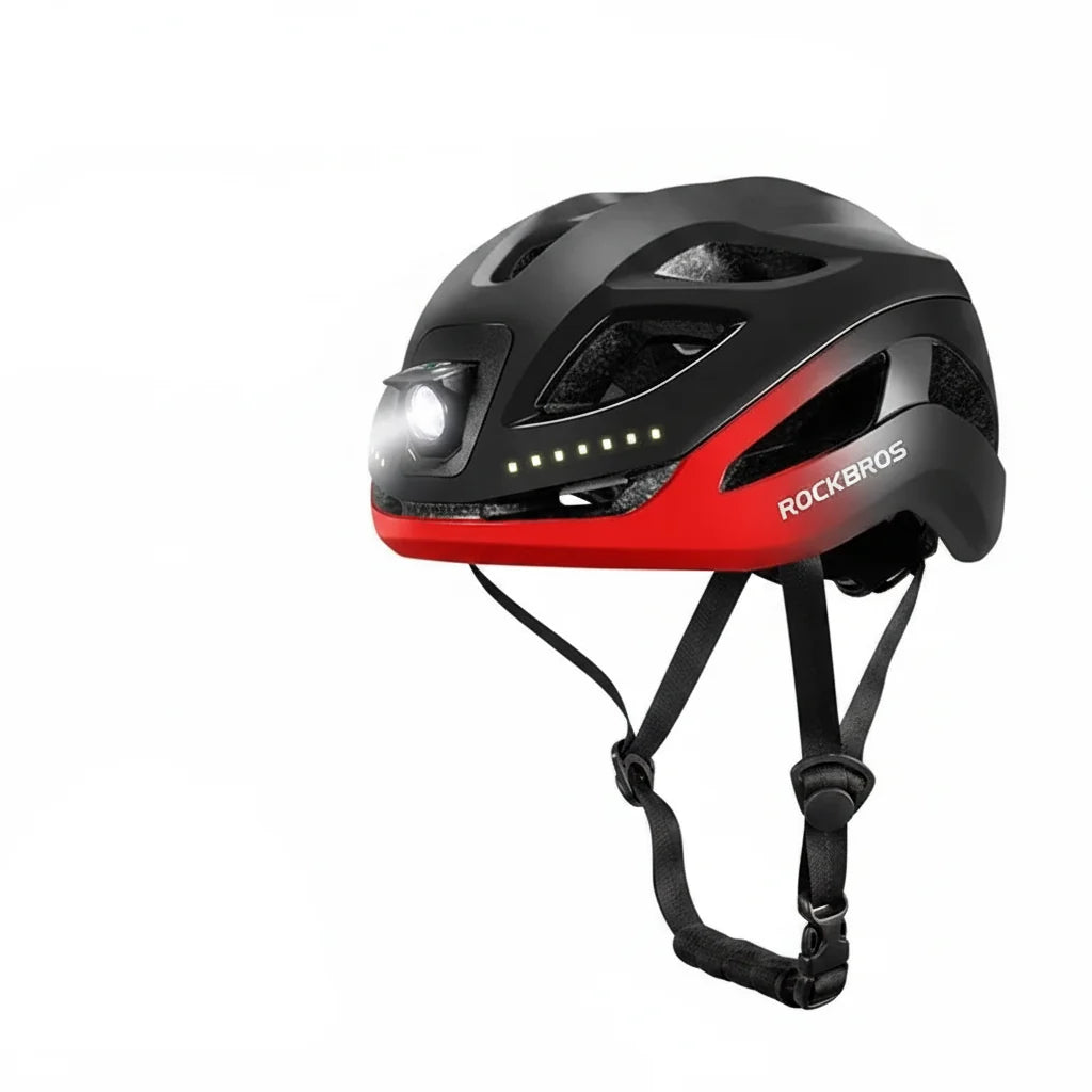 Adjustable Cycling Helmet with Rechargeable Type-C Safety Light - Front and Back