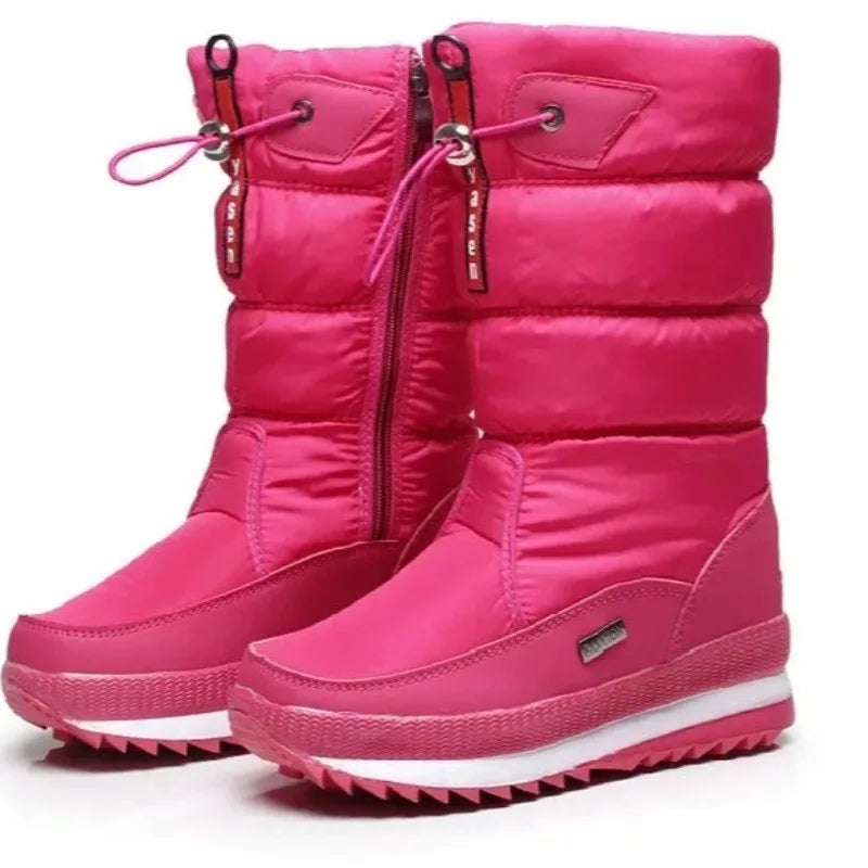 Women's Winter Boots – Thick Plush, Waterproof, Non-Slip