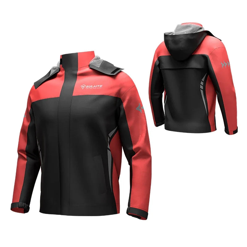 Motorcycle Raincoat Suits Men Waterproof Rain Gear Rain Jacket Reflective Work Rain Coats Lightweight Hiking Rainsuit