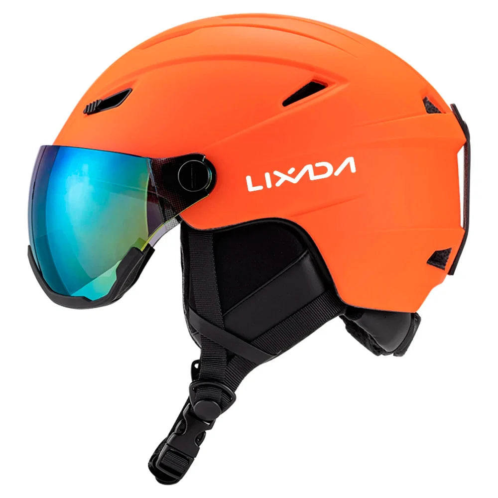 Streamlined Style Integrated Ski Helmet & Goggles