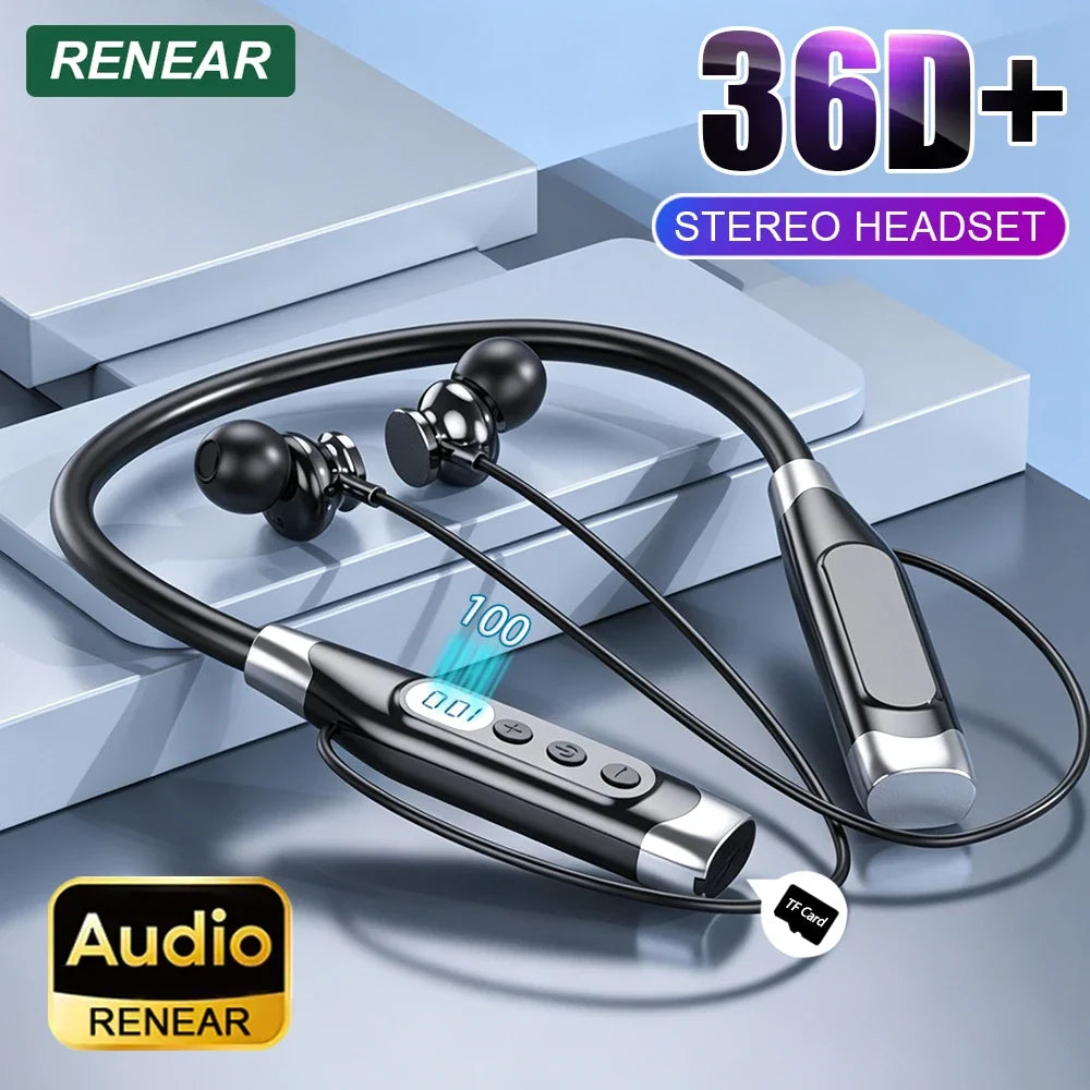 New 36D Neck Headphones Wireless Stereo Bluetooth 5.4 Magnetic Headset For Universal iPhone Android Smart Phone Gaming Earphones