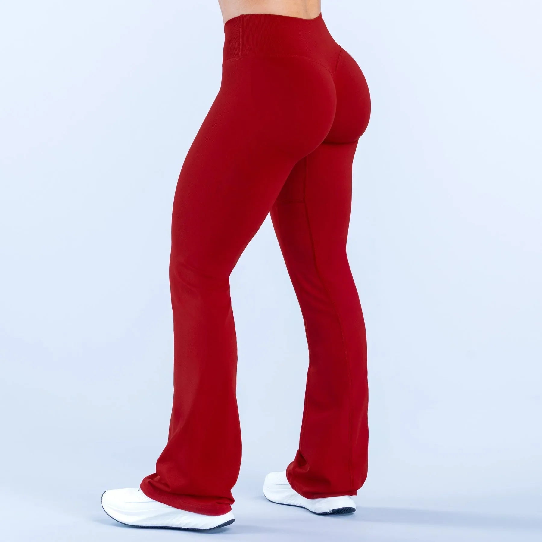 NCLAGEN Vision Flares Women Seamless Gym Yoga Pants High Cross Waist Fashion Sports Leggings Fitness Wide-leg Workout Trousers
