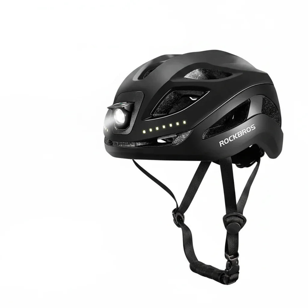Adjustable Cycling Helmet with Rechargeable Type-C Safety Light - Front and Back