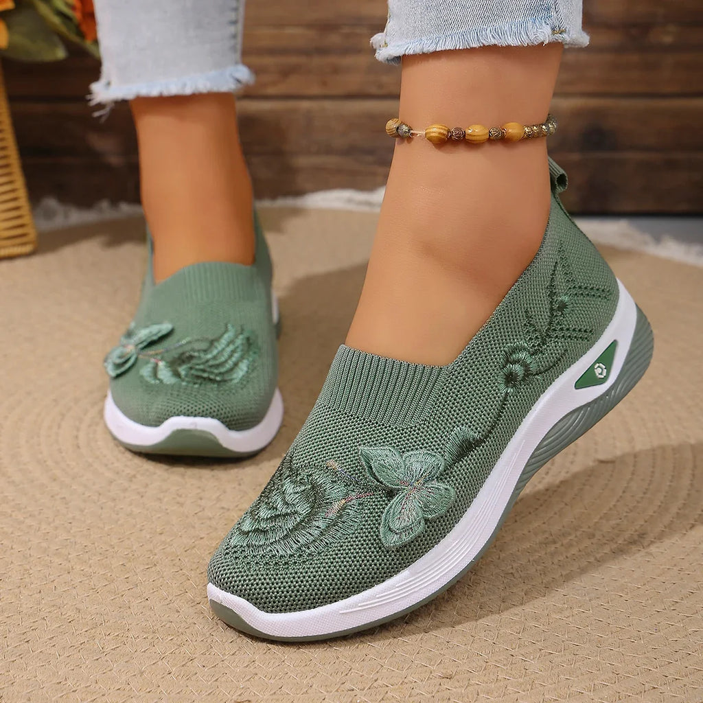 Women's Lightweight Durable Knit Sneakers Microfiber Breathable Spring Summer Outdoor Daily Commute Casual Walking Shoes