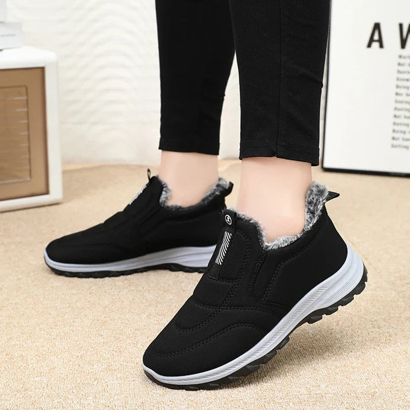 Women's Winter Snow Boots, Warm Lightweight Cotton, Non-Slip