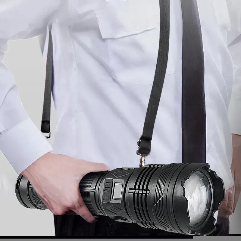 99000000LM 1500W Ultra Powerful Flashlight Rechargeable LED Tactical Torch Super Bright Lamp Outdoor Adventure Fishing Camping