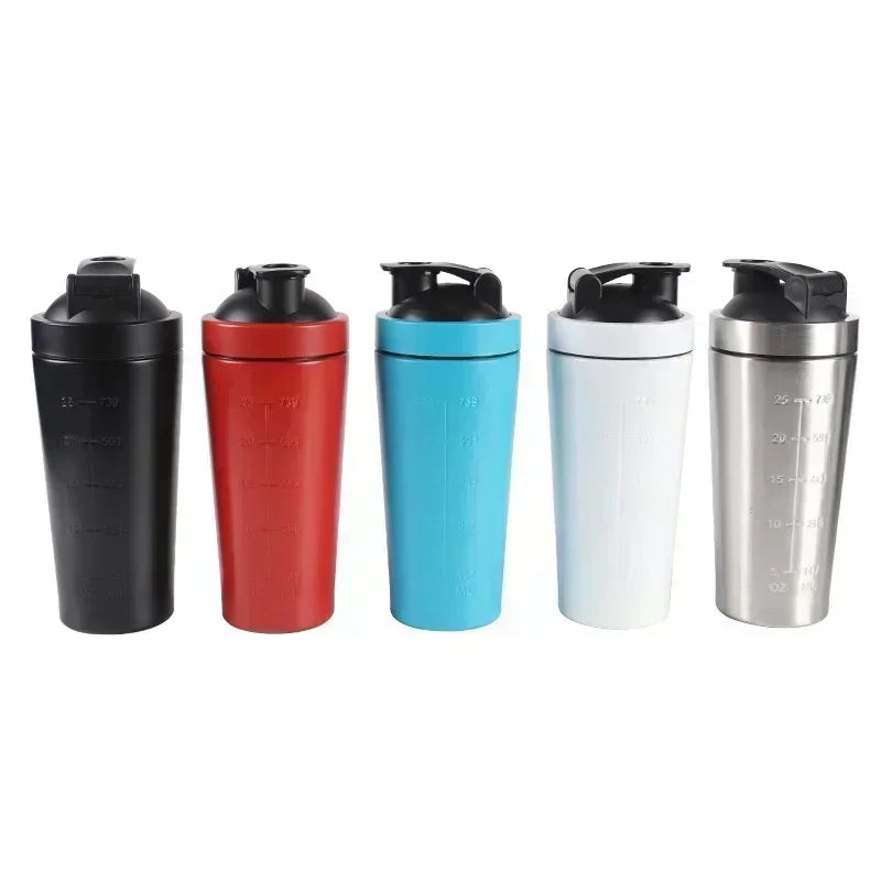 Stainless Steel Sports Shaker Bottle, Leakproof & Durable