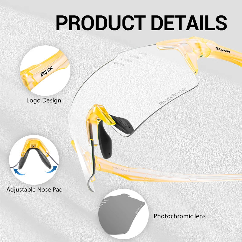 SCVCN Cycling Glasses Men Women Road Sports Running Goggles Outdoor Mountain Bicycle Sunglasses UV400 Fishing Driving Eyewear
