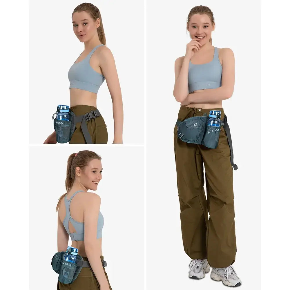 Hiking Waist Bag with Water Bottle Holder Running & Travel