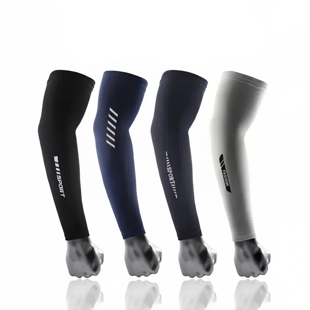 UV Protection Ice Silk Cooling Arm Sleeves for Cycling & Sports