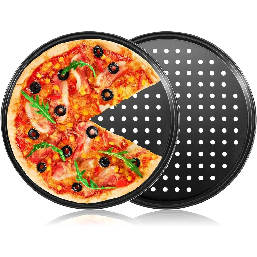 Perforated Round Pizza Pan 28 cm (11 in) Steel Oven Tray