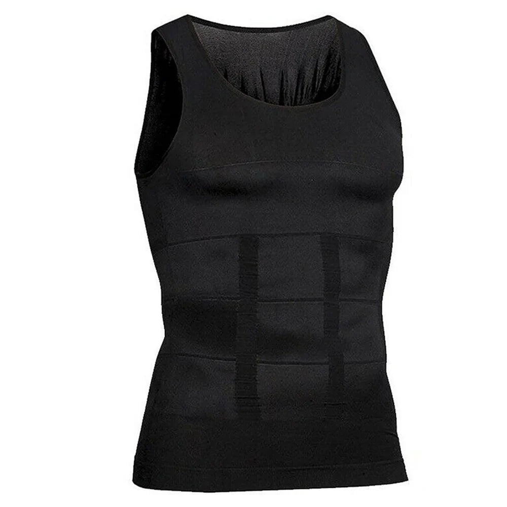 Men's Compression Shirts Tank Tops Undershirts Mens Slimming Body Shaper Vest Sleeveless Abdomen Slim Vest Fitness Workout