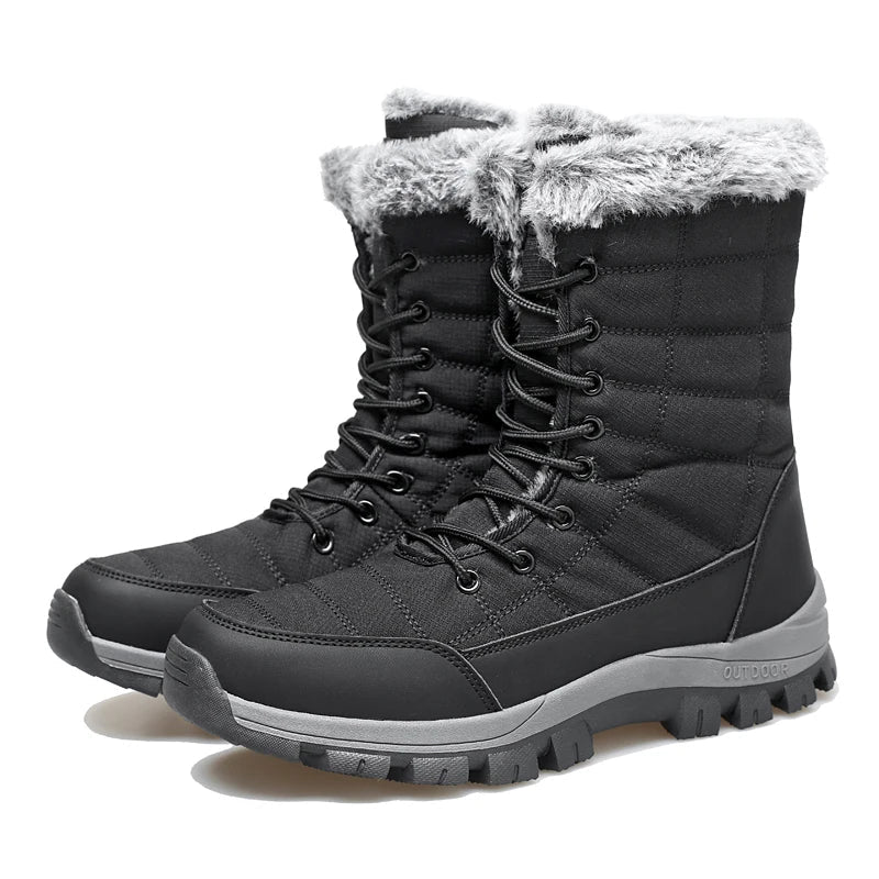 Men's Winter Snow Boots – Waterproof, Warm Outdoor