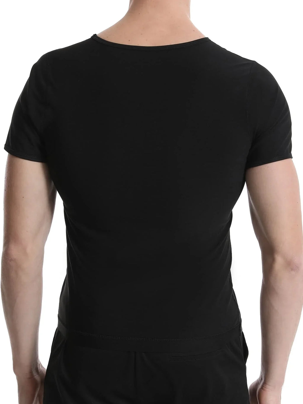 Versatile Shapewear Top Men's Sauna Suit Shirt with Waist Trainer