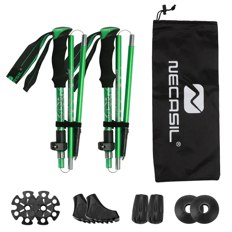 Ultralight Folding Hiking Sticks & Trekking Poles (2-Pack)