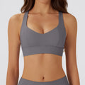 High-Support Push-Up Halter Yoga Bra Top