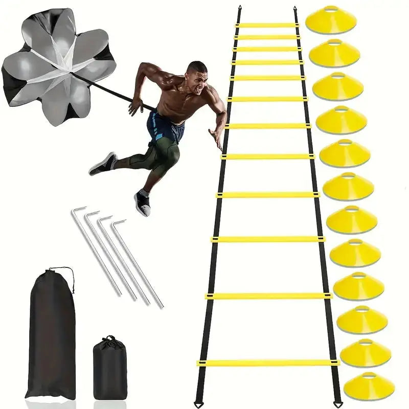 1 set Football Soccer Training Equipment Fitness Speed Training Resistant Parachute Chute Running Umbrella