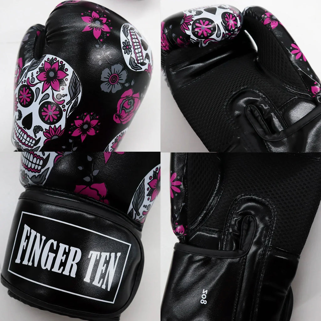 Women’s Leather Kickboxing Protective Training Gloves