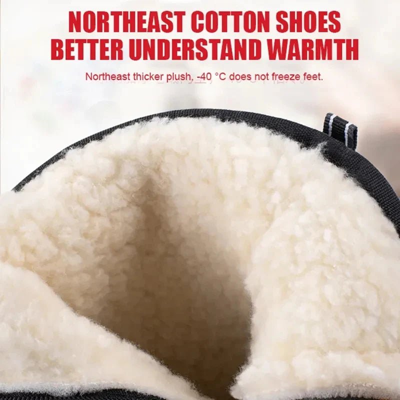 Men's Winter Waterproof Snow Boots, Warm Insulated Outdoor Boots