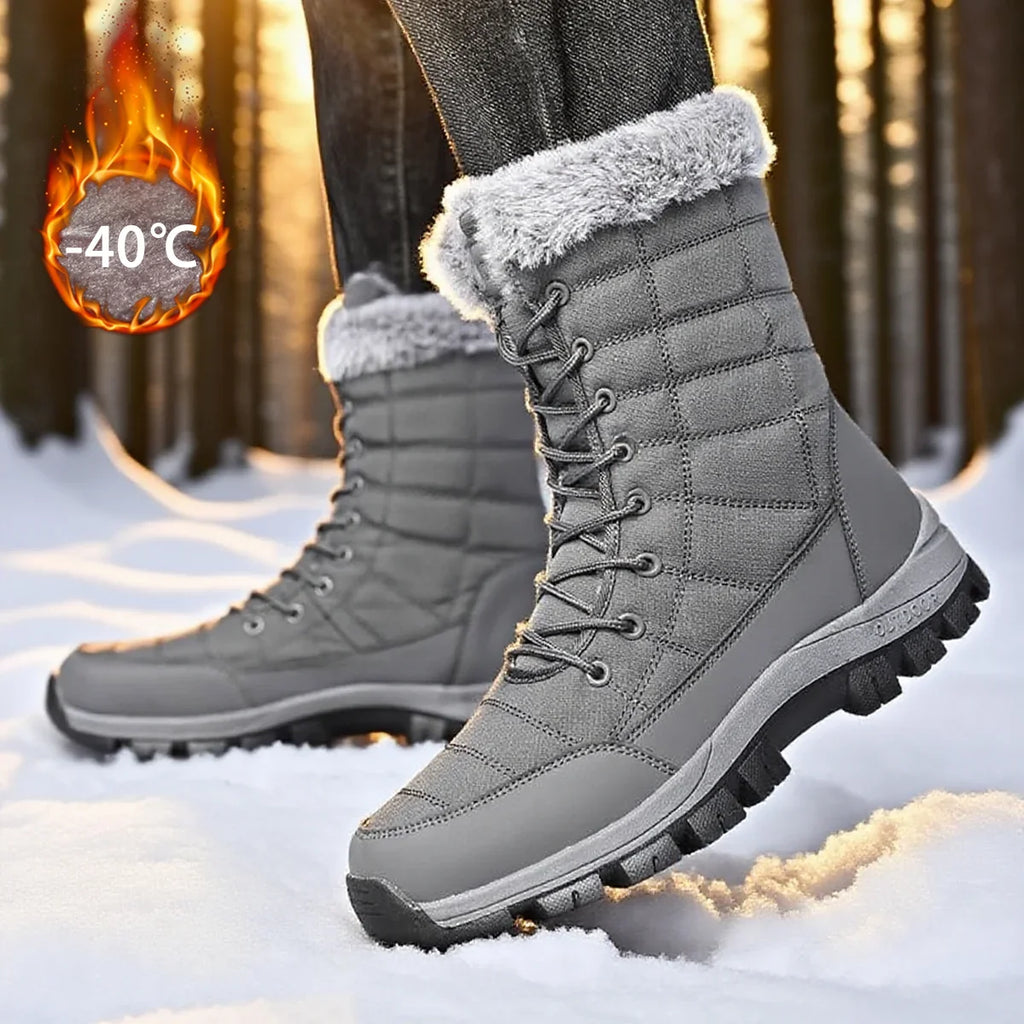 Men's Winter Snow Boots – Waterproof, Warm Outdoor