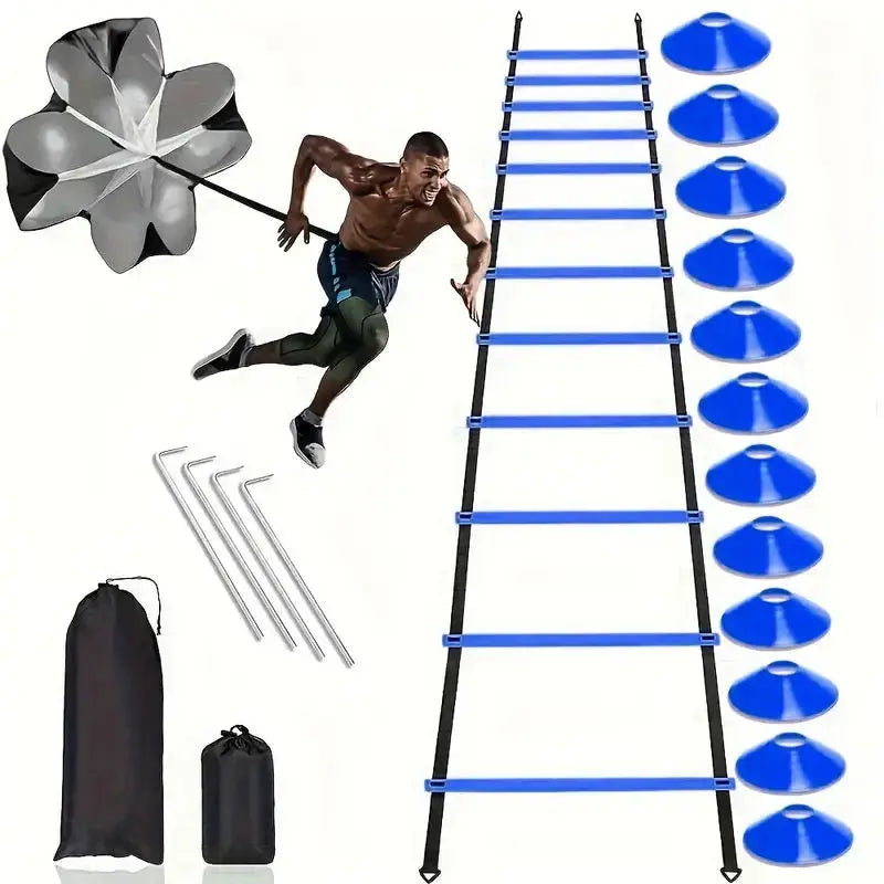 1 set Football Soccer Training Equipment Fitness Speed Training Resistant Parachute Chute Running Umbrella
