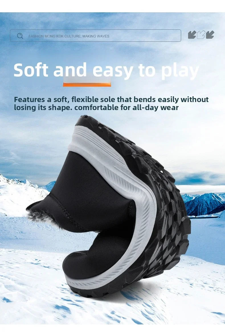 Women's Winter Snow Boots, Warm Lightweight Cotton, Non-Slip