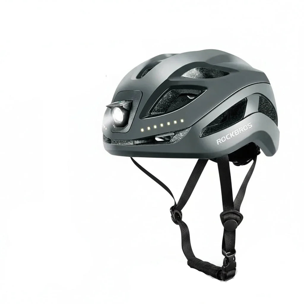 Adjustable Cycling Helmet with Rechargeable Type-C Safety Light - Front and Back