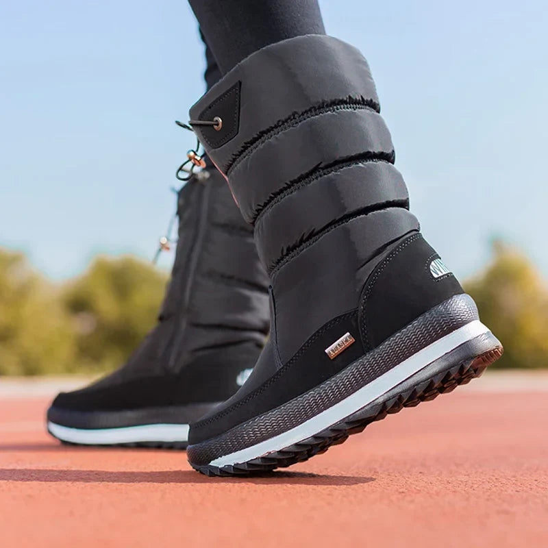Women's Winter Boots – Thick Plush, Waterproof, Non-Slip
