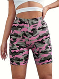 Women's High-Waist Camo Yoga & Cycling Shorts