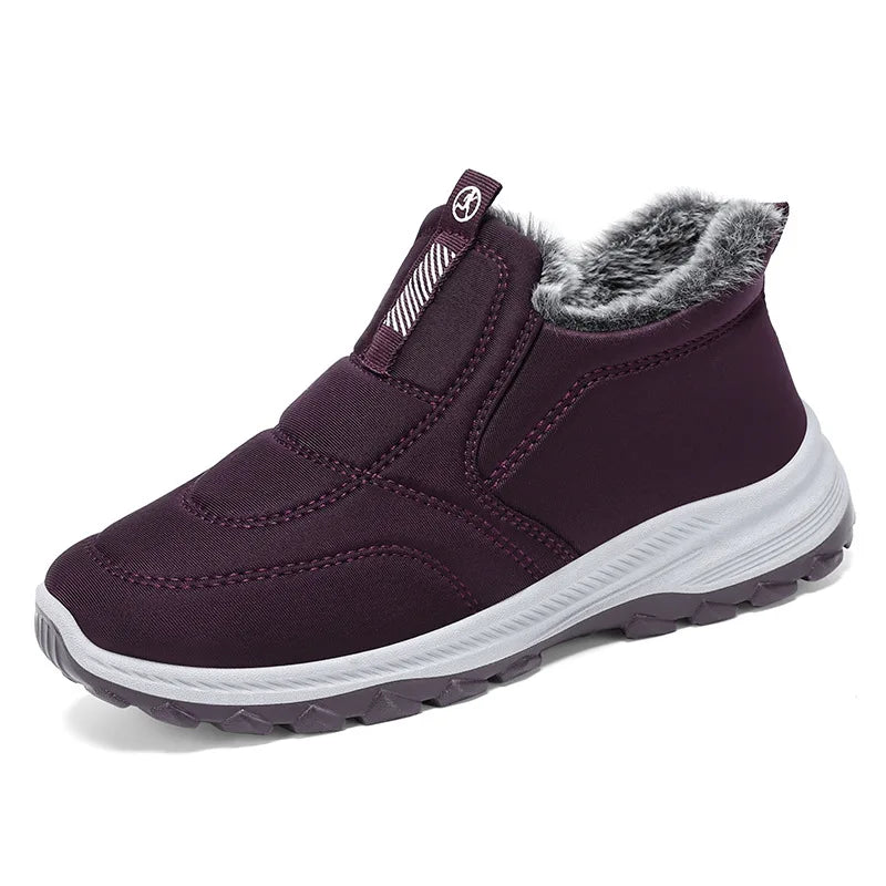 Women's Winter Snow Boots, Warm Lightweight Cotton, Non-Slip