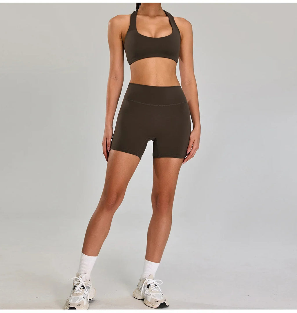 Sports Short Women Yoga Legging Shorts Squat Proof High Waist Fitness Tight Running Short Quick Drying Cycling Workout Gym Short