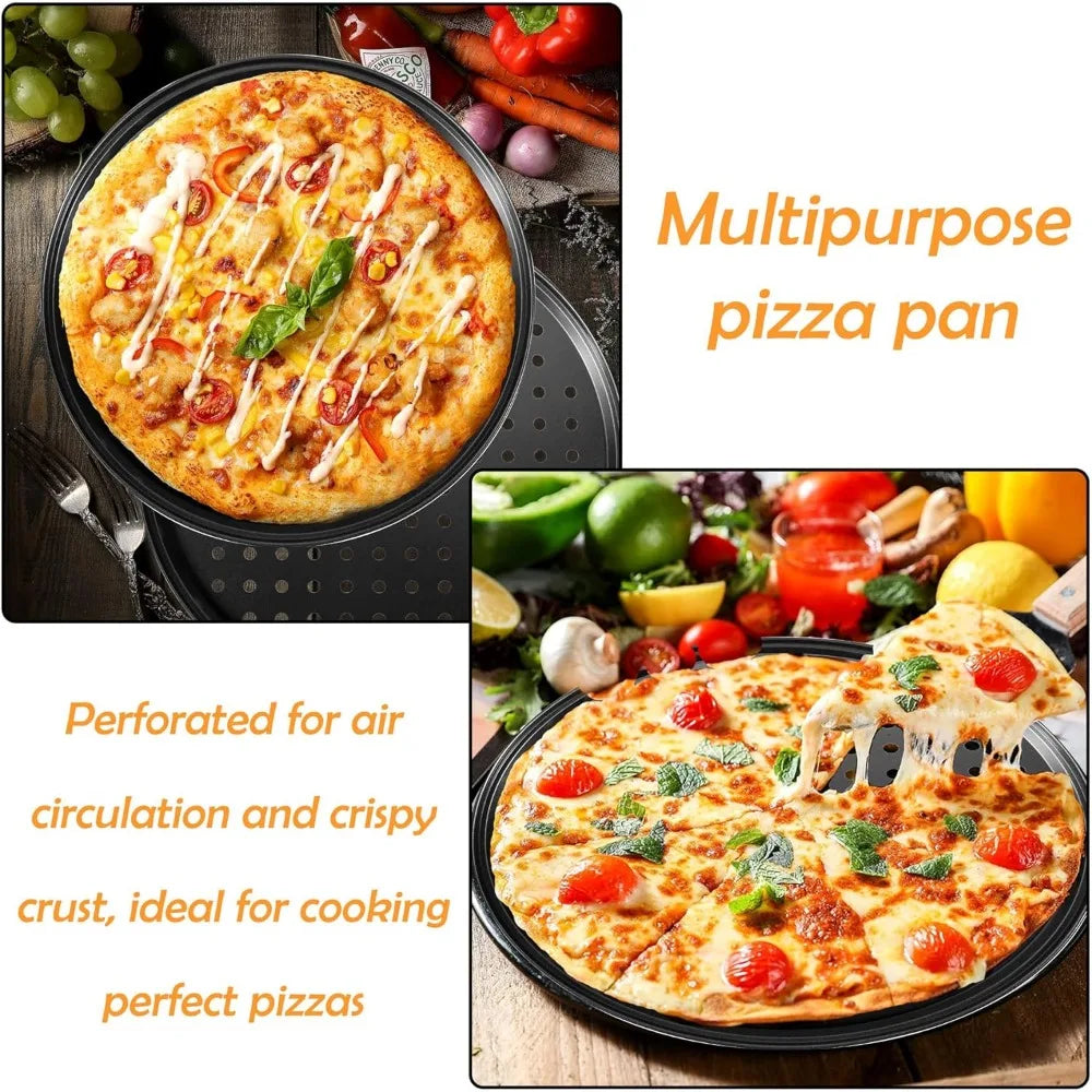 Perforated Round Pizza Pan 28 cm (11 in) Steel Oven Tray
